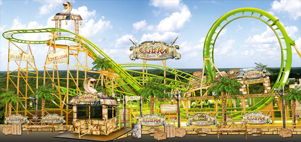 Cobra - Lost kingdom coaster von Agtsch - - Konzeptzeichnung